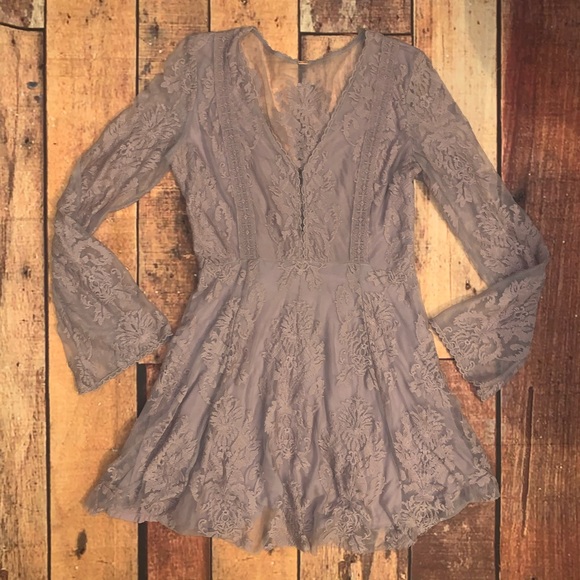 Free People Reign Over Me Dress Mauve Purple (Sx) - Picture 3 of 8